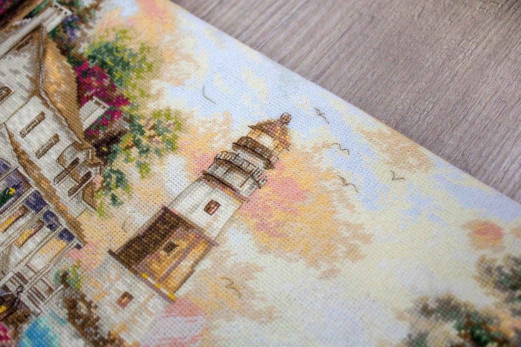 Counted Cross Stitch Kit Cottage by the sea Leti962, Needlecraft Kits, Needlecraft Kits, The Crafty Grimalkin - A Cross Stitch Store