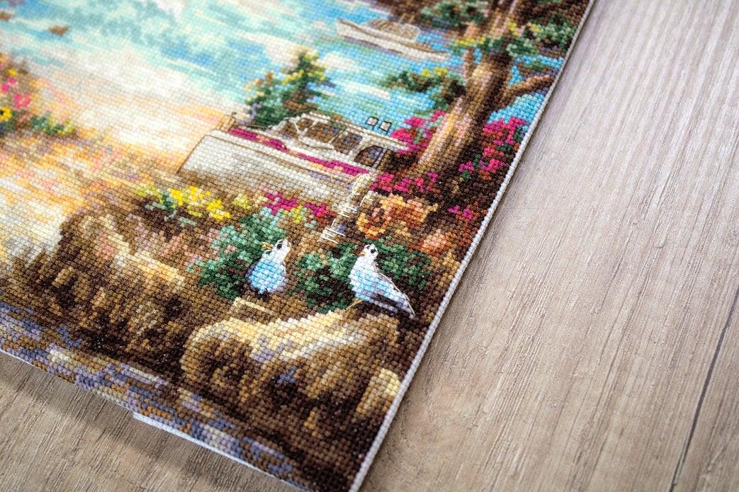 Counted Cross Stitch Kit Cottage by the sea Leti962, Needlecraft Kits, Needlecraft Kits, The Crafty Grimalkin - A Cross Stitch Store