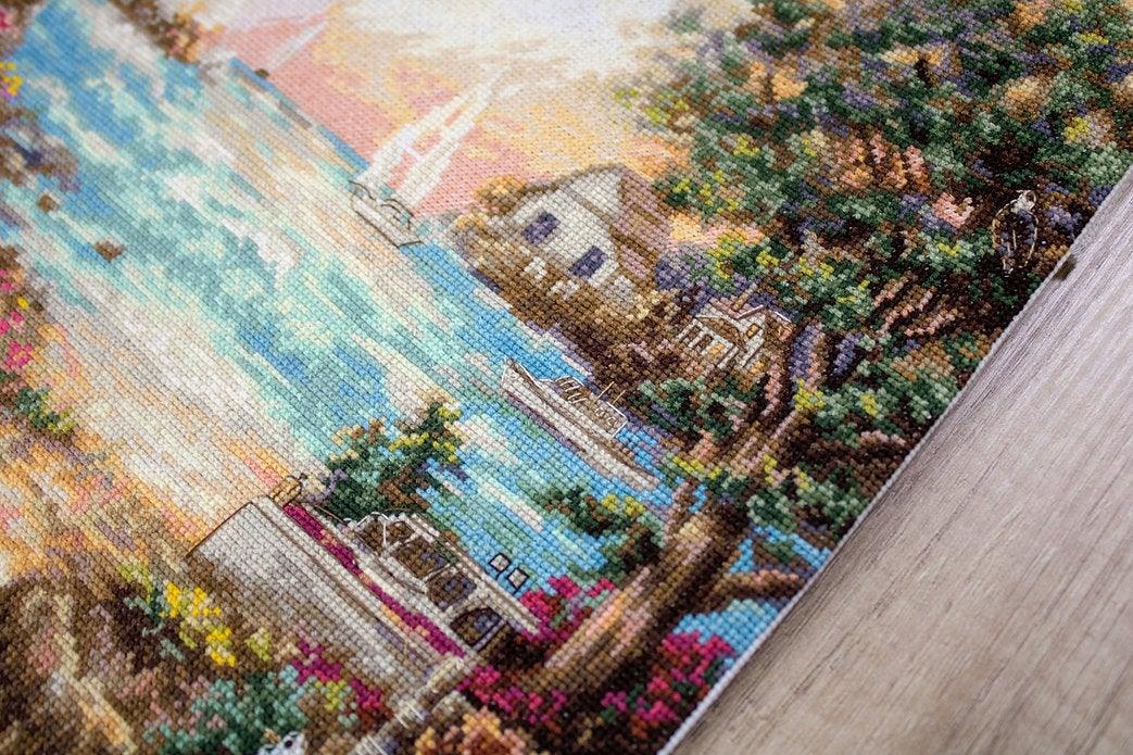 Counted Cross Stitch Kit Cottage by the sea Leti962, Needlecraft Kits, Needlecraft Kits, The Crafty Grimalkin - A Cross Stitch Store