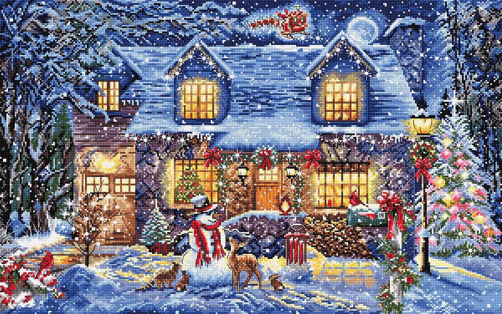 Counted Cross Stitch Kit Cottage Glow L8030, Needlecraft Kits, The Crafty Grimalkin - A Cross Stitch Store