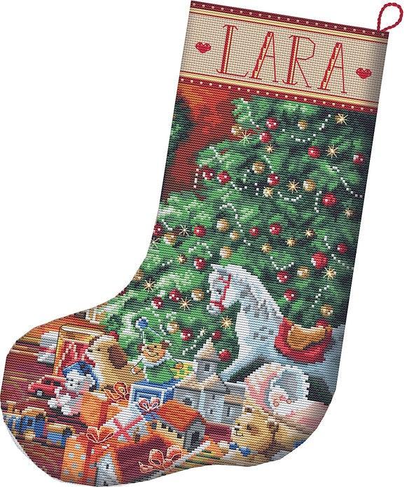 Counted Cross Stitch Kit Cozy Christmas Stocking L8010, Needlecraft Kits, Needlecraft Kits, The Crafty Grimalkin - A Cross Stitch Store