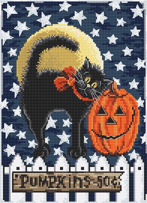 Counted Cross Stitch Kit Don't be a scaredy cat! L8039, The Crafty Grimalkin - A Cross Stitch Store