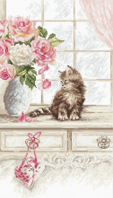 Counted Cross Stitch Kit Kitten Leti976, Needlecraft Kits, Needlecraft Kits, The Crafty Grimalkin - A Cross Stitch Store