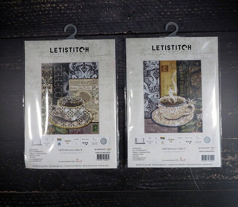 Counted Cross Stitch Kit Lion Coffee B Leti993, Needlecraft Kits, Needlecraft Kits, The Crafty Grimalkin - A Cross Stitch Store