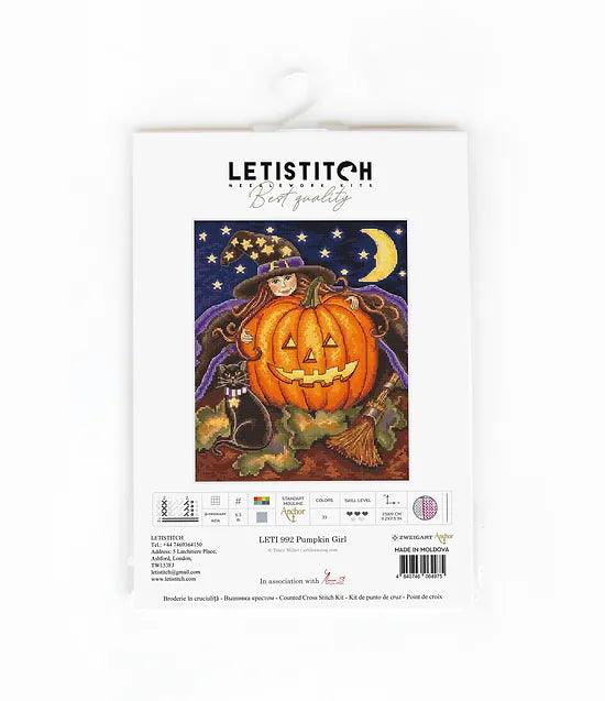 Counted Cross Stitch Kit Pumpkin Girl Leti992, Needlecraft Kits, The Crafty Grimalkin - A Cross Stitch Store