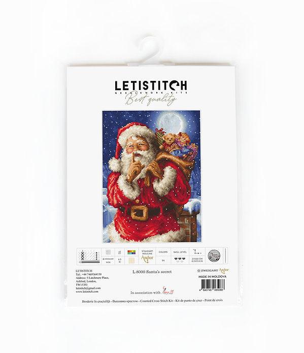 Counted Cross Stitch Kit Santa Christmas secret L8000, Needlecraft Kits, The Crafty Grimalkin - A Cross Stitch Store