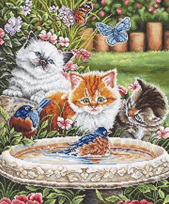 Counted Cross Stitch Kit Splashing up some fun L8028, Needlecraft Kits, The Crafty Grimalkin - A Cross Stitch Store