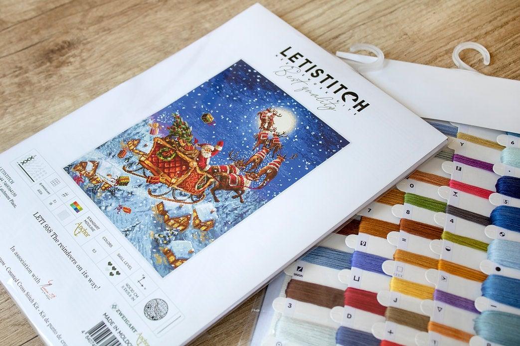 Counted Cross Stitch Kit The reindeers on their way! Leti958, Needlecraft Kits, Needlecraft Kits, The Crafty Grimalkin - A Cross Stitch Store