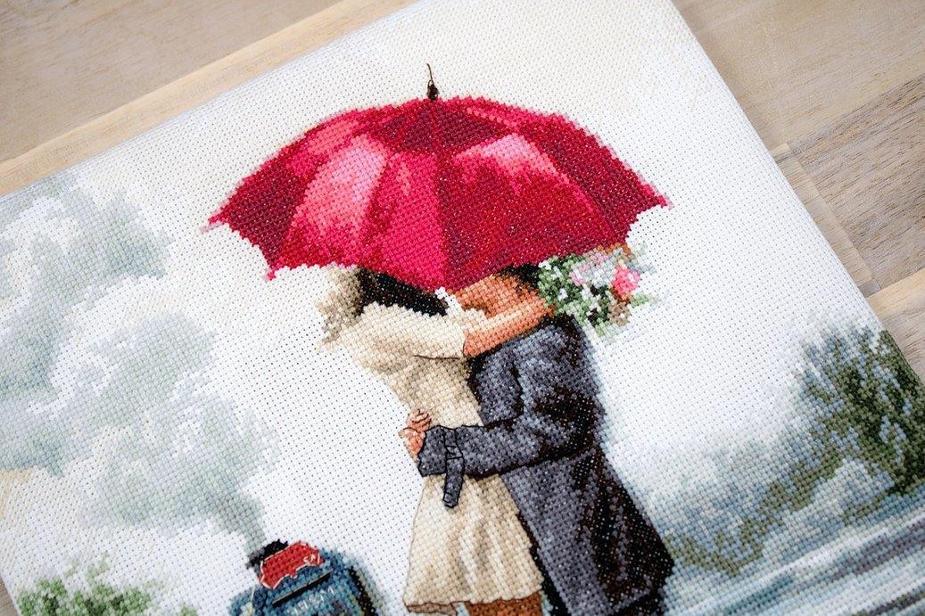 Couple on train station B2369L Counted Cross-Stitch Kit, Needlecraft Kits, Needlecraft Kits, The Crafty Grimalkin - A Cross Stitch Store