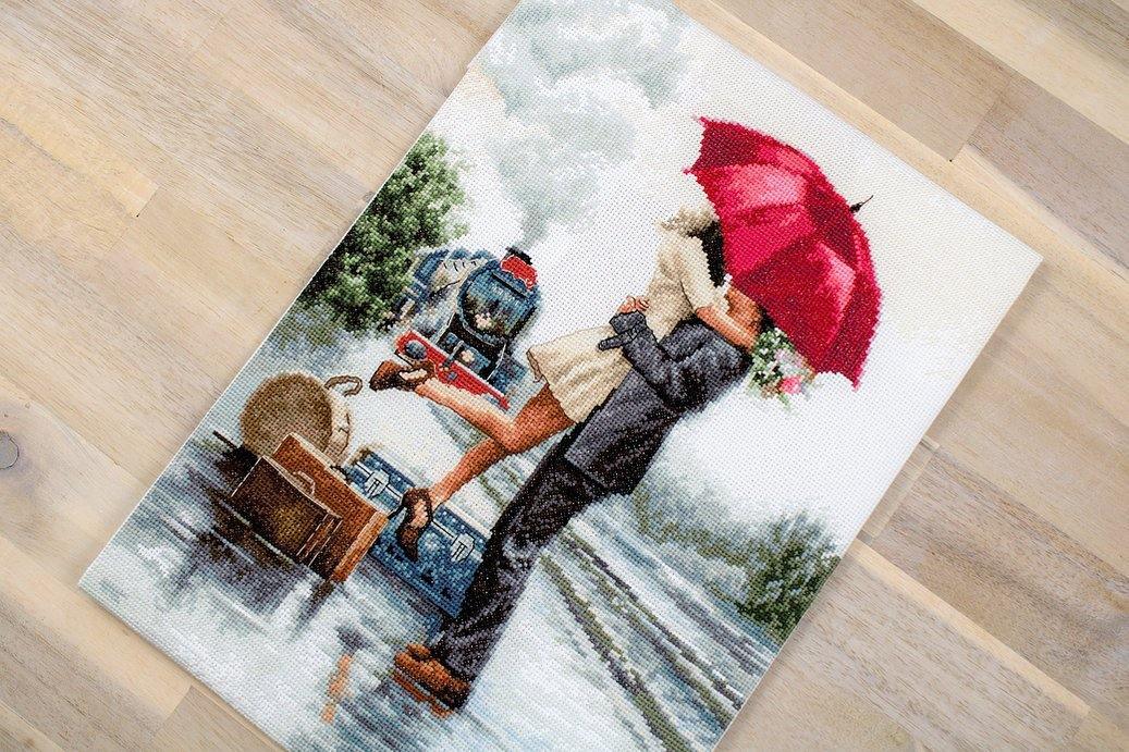 Couple on train station B2369L Counted Cross-Stitch Kit, Needlecraft Kits, Needlecraft Kits, The Crafty Grimalkin - A Cross Stitch Store