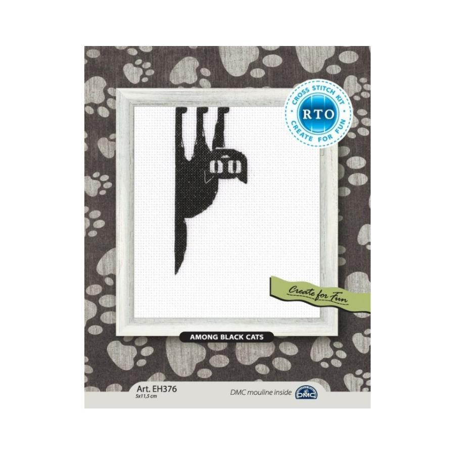 Cross-stitch Kit "Among black cats" EH376, The Crafty Grimalkin - A Cross Stitch Store