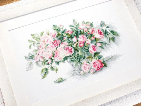 Bouquet of Pink Roses B2286L Counted Cross-Stitch Kit, The Crafty Grimalkin - A Cross Stitch Store