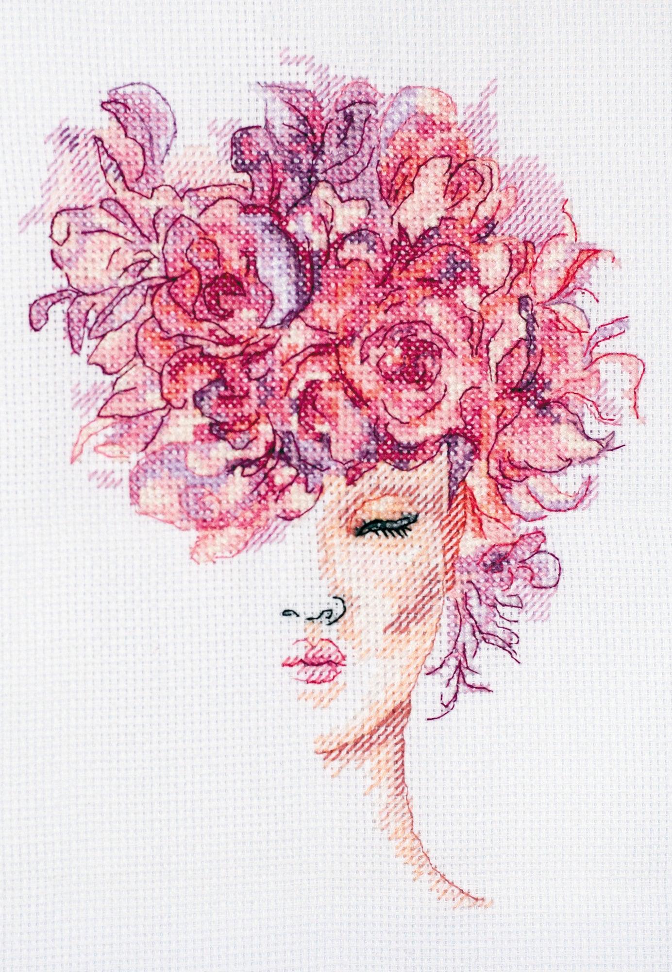 Cross-stitch kit Flower grace AH-172, The Crafty Grimalkin - A Cross Stitch Store