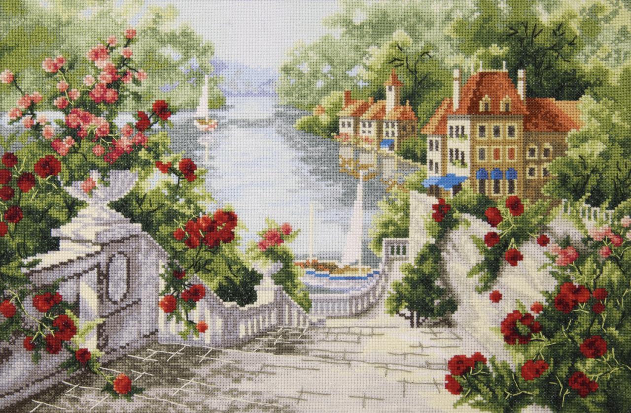 Cross-stitch kit M-406C Counted cross stitch kit series "Holidays by the sea", The Crafty Grimalkin - A Cross Stitch Store