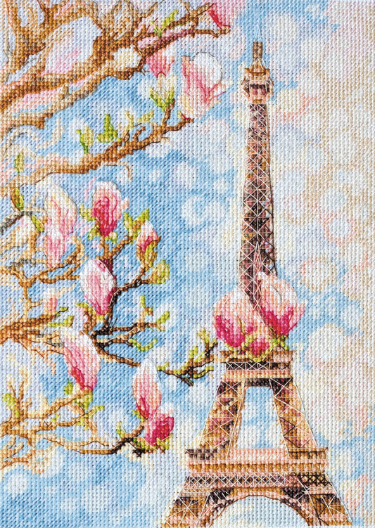 Cross-stitch kit Morning in Paris AH-075, The Crafty Grimalkin - A Cross Stitch Store