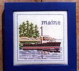 Lobster Boat - Sequin Designs Cross Stitch Pattern