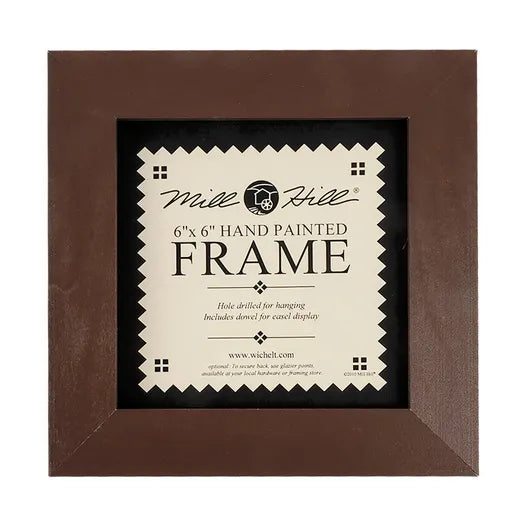 6" x 6" Hand Painted Frame - Chocolate - Mill Hill Frame