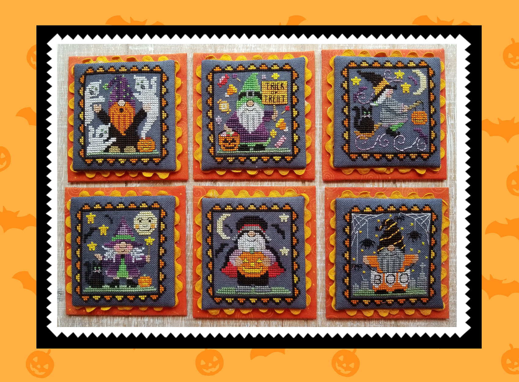 Halloween Gnome Littles - Waxing Moon Designs - Cross Stitch Pattern, Needlecraft Patterns, Needlecraft Patterns, The Crafty Grimalkin - A Cross Stitch Store