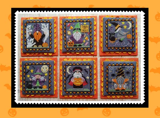 Halloween Gnome Littles - Waxing Moon Designs - Cross Stitch Pattern, Needlecraft Patterns, Needlecraft Patterns, The Crafty Grimalkin - A Cross Stitch Store