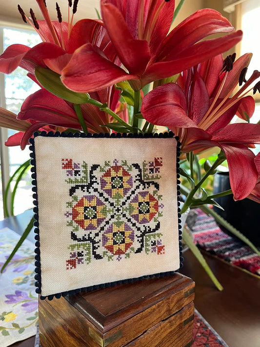 Harvest Lilies - Ink Circles - Cross Stitch Pattern