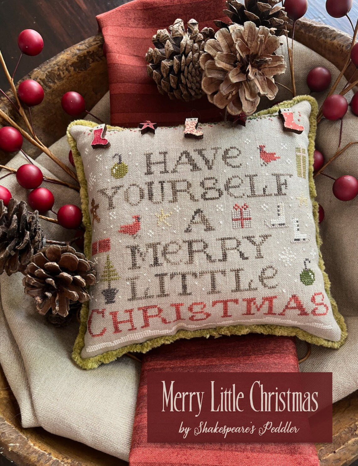 Merry Little Christmas By Shakespeare's Peddler - Cross Stitch Pattern, Needlecraft Patterns, Needlecraft Patterns, The Crafty Grimalkin - A Cross Stitch Store