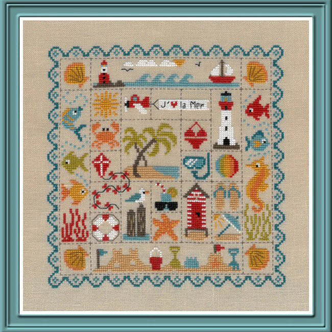 Patchwork de la Plage - Jardin Prive - Cross Stitch Pattern, Needlecraft Patterns, Needlecraft Patterns, The Crafty Grimalkin - A Cross Stitch Store