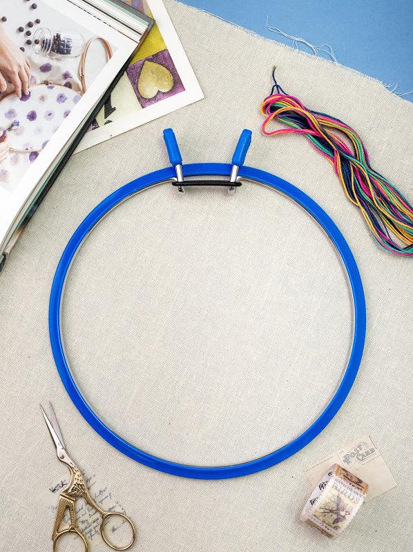 Large Spring Metal Embroidery Hoop Nurge 160-1 Deep Blue, The Crafty Grimalkin - A Cross Stitch Store