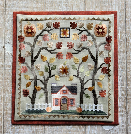 Little House in the Autumn Woods - Waxing Moon Designs - Cross Stitch Pattern