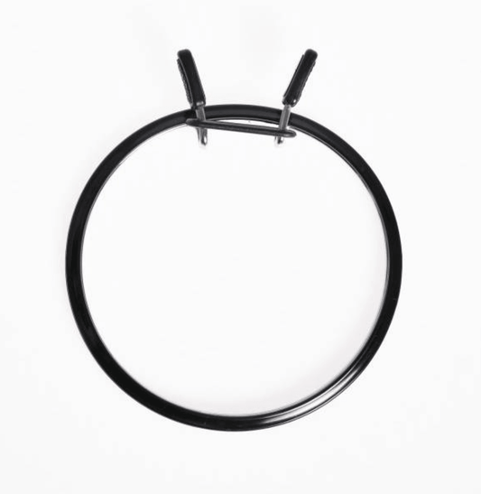 Medium Spring Metal Embroidery Hoop Nurge 160-2 Deep Black, The Crafty Grimalkin - A Cross Stitch Store