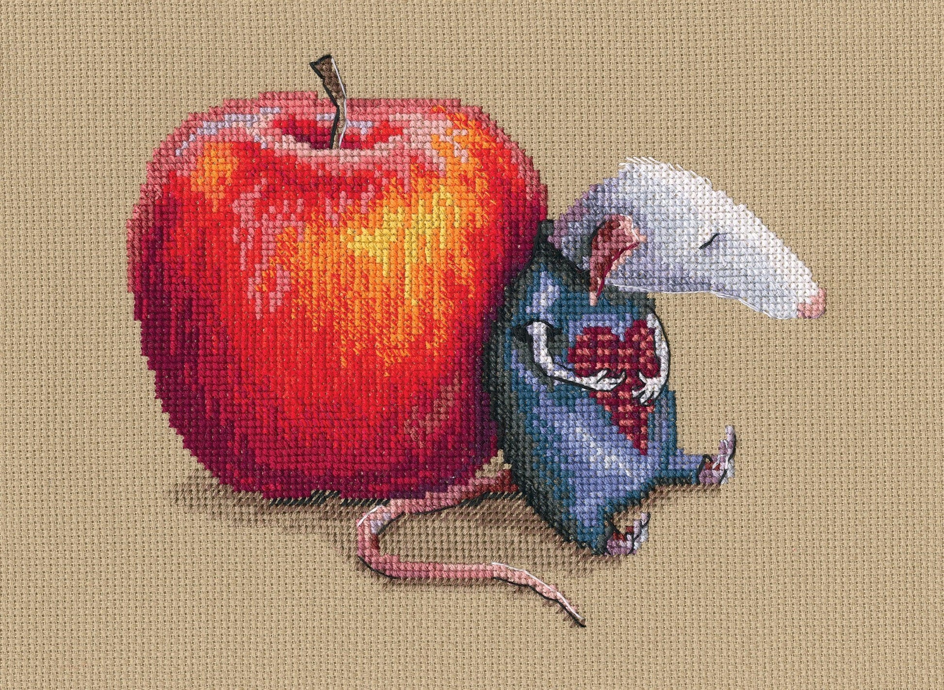 Mouse in love M799 Counted Cross Stitch Kit, The Crafty Grimalkin - A Cross Stitch Store