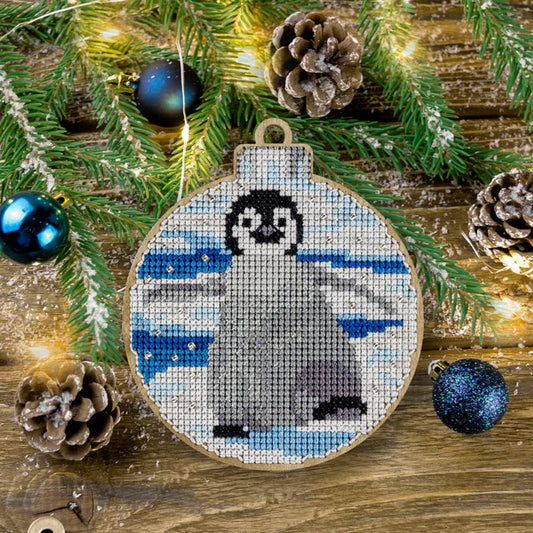 Penguin Ornament - Wonderland Crafts, Needlecraft Kits, The Crafty Grimalkin - A Cross Stitch Store