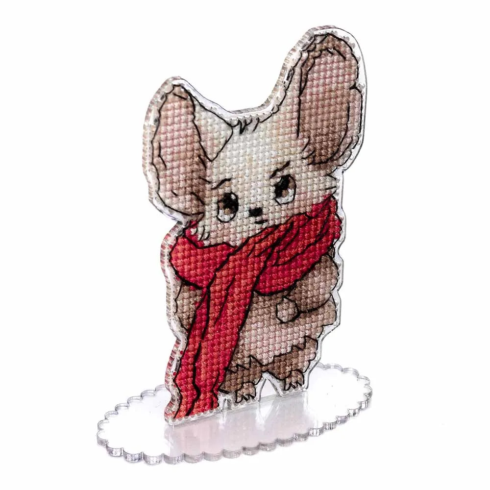 Mouse Cross-stitch kit on a plastic base FLX-003, The Crafty Grimalkin - A Cross Stitch Store