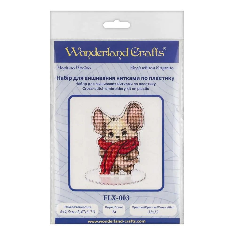 Mouse Cross-stitch kit on a plastic base FLX-003, The Crafty Grimalkin - A Cross Stitch Store