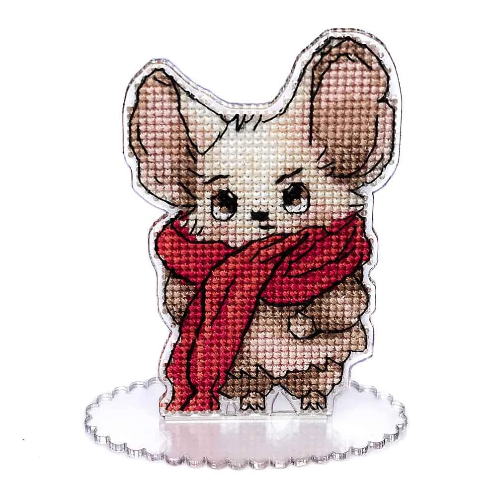 Mouse Cross-stitch kit on a plastic base FLX-003, The Crafty Grimalkin - A Cross Stitch Store