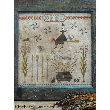 Fancey Blackett Brooms by Pineberry Lane - Cross Stitch Pattern, Needlecraft Patterns, Needlecraft Patterns, The Crafty Grimalkin - A Cross Stitch Store