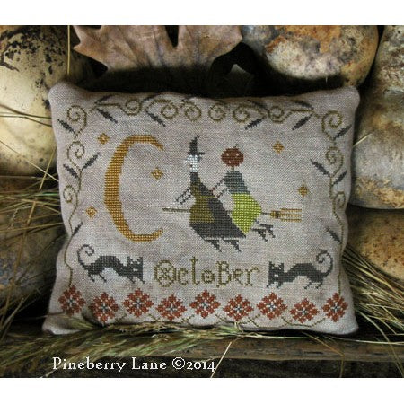 Fancey Blackett October Ride by Pineberry Lane - Cross Stitch Pattern, Needlecraft Patterns, Needlecraft Patterns, The Crafty Grimalkin - A Cross Stitch Store