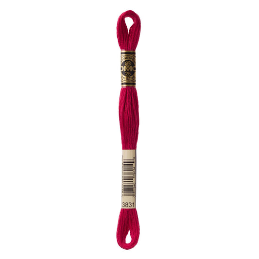 DMC 3831 - Raspberry - Dark - DMC 6 Strand Embroidery Thread, Thread & Floss, Thread & Floss, The Crafty Grimalkin - A Cross Stitch Store