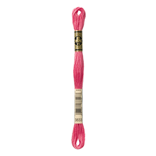 DMC 3833 - Raspberry - Light - DMC 6 Strand Embroidery Thread, Thread & Floss, Thread & Floss, The Crafty Grimalkin - A Cross Stitch Store