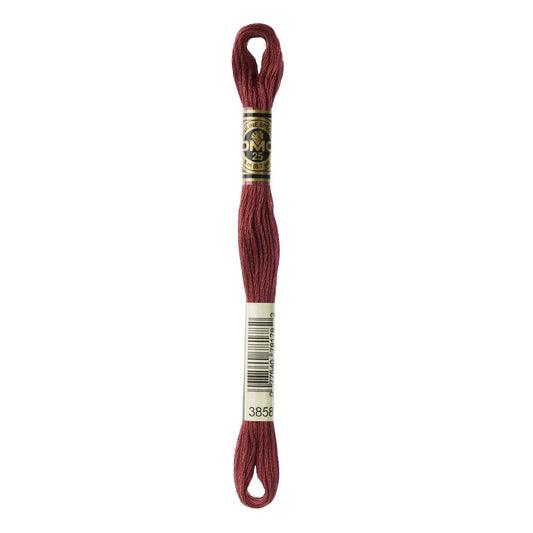 DMC 3858 - Rosewood - Medium - DMC 6 Strand Embroidery Thread, Thread & Floss, Thread & Floss, The Crafty Grimalkin - A Cross Stitch Store