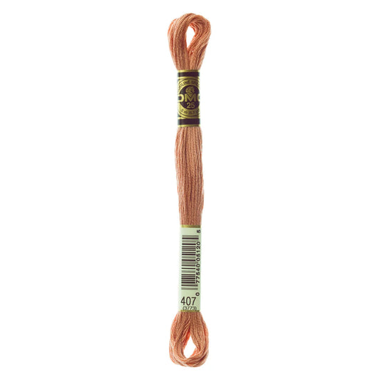 DMC 407 - Desert Sand - Dark - DMC 6 Strand Embroidery Thread, Thread & Floss, Thread & Floss, The Crafty Grimalkin - A Cross Stitch Store