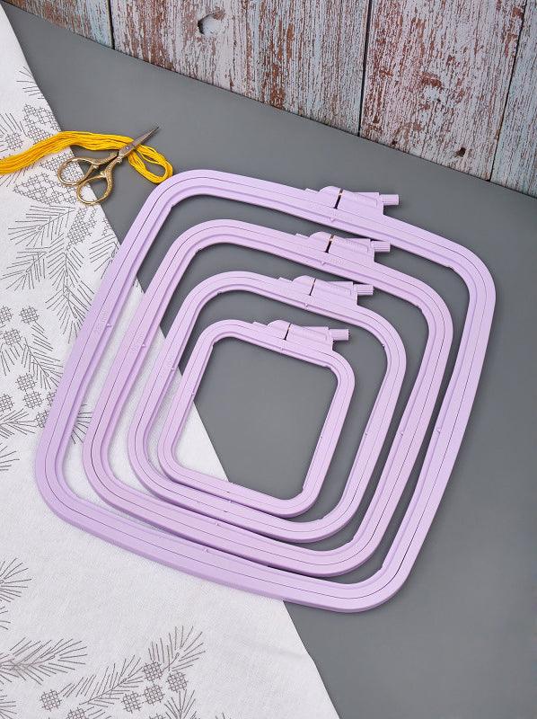 Plastic Square Hoop Nurge 170-12 Pastel Lilac, The Crafty Grimalkin - A Cross Stitch Store