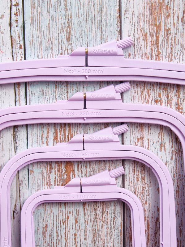 Plastic Square Hoop Nurge 170-12 Pastel Lilac, The Crafty Grimalkin - A Cross Stitch Store