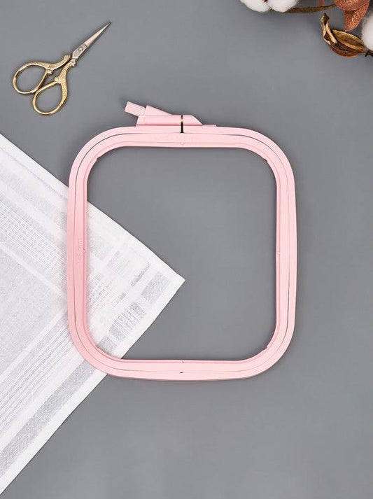 Plastic Square Hoop Nurge 170-12 Pastel Pink, The Crafty Grimalkin - A Cross Stitch Store