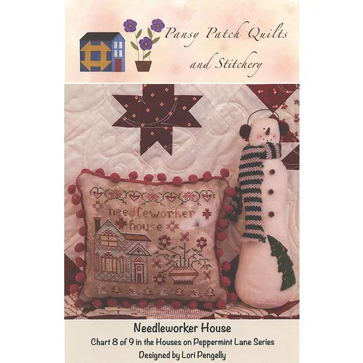 Needleworker House -  The Houses on Peppermint Lane #5 - Pansy Patch Quilts and Stitchery