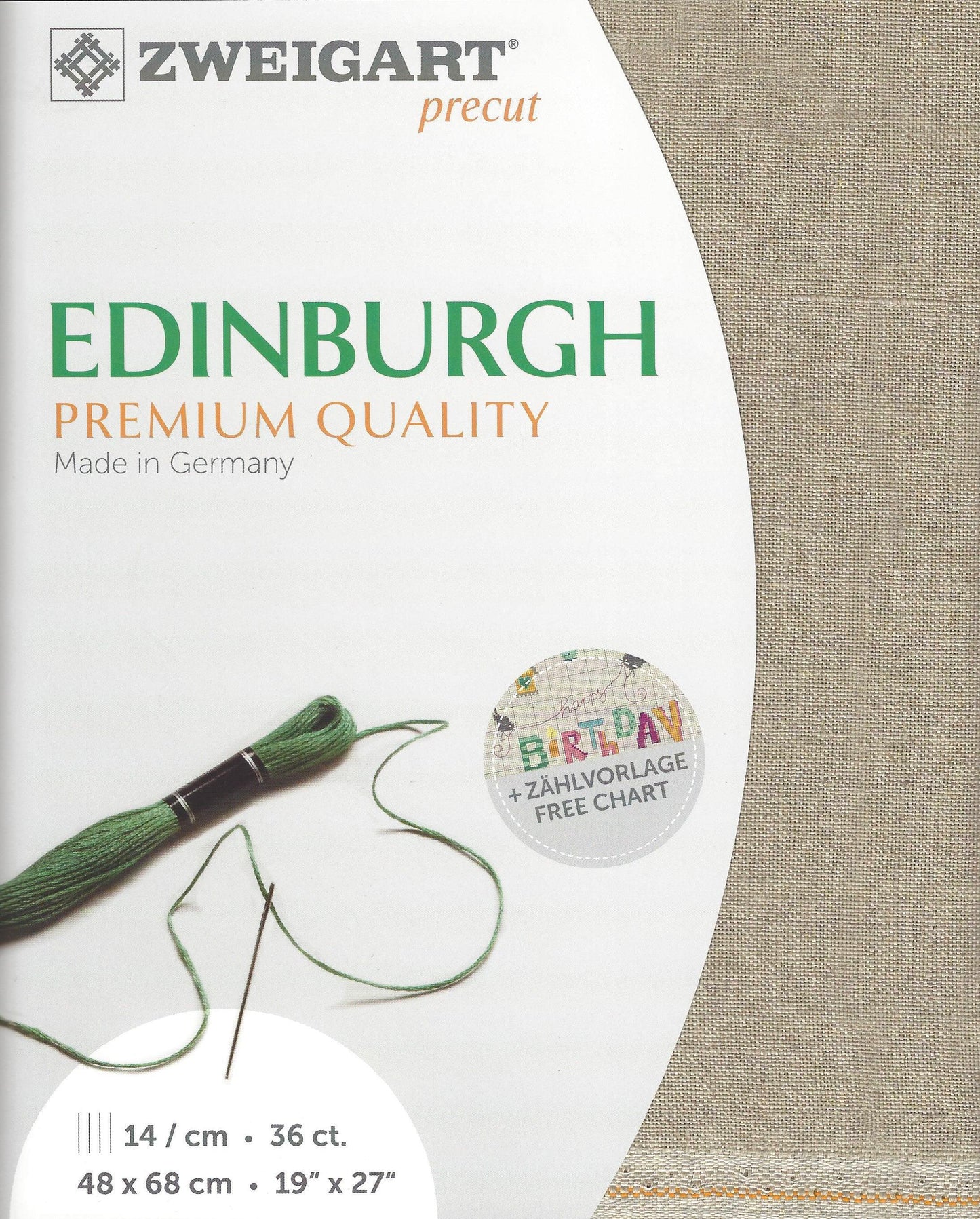 Precut  Zweigart Edinburgh 36 count Raw 3217/53, The Crafty Grimalkin - A Cross Stitch Store