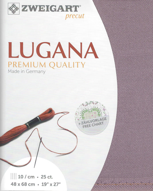 Precut  Zweigart Lugana 25 count Lavender 3835/5045, The Crafty Grimalkin - A Cross Stitch Store