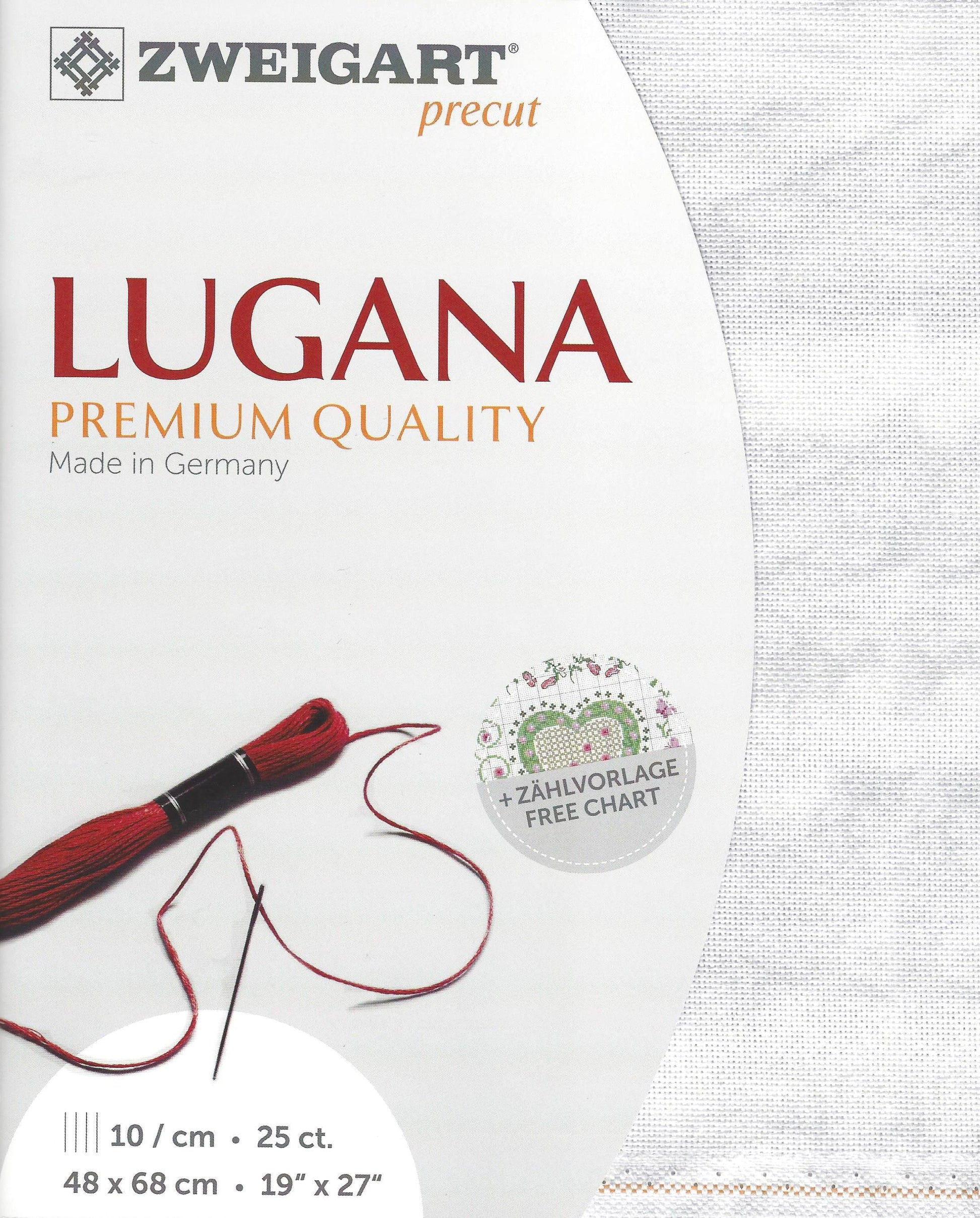 Precut  Zweigart Lugana Vintage 25 count Marble 3835/7139, The Crafty Grimalkin - A Cross Stitch Store