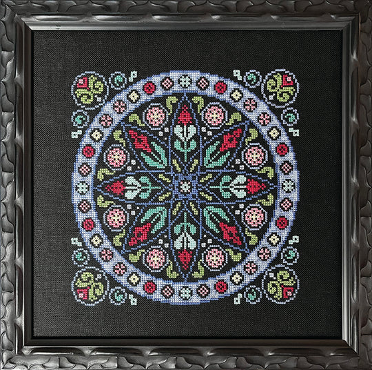 Rose Window - Ink Circles - Cross Stitch Pattern