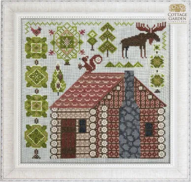 Log Cabin - Fabulous House Series #12 - Cottage Garden Samplings - Cross Stitch Pattern