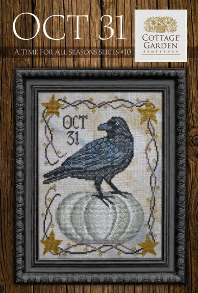 Oct 31 - A Time for all Seasons #10 - Cottage Garden Samplings - Cross Stitch Pattern, Needlecraft Patterns, Needlecraft Patterns, The Crafty Grimalkin - A Cross Stitch Store